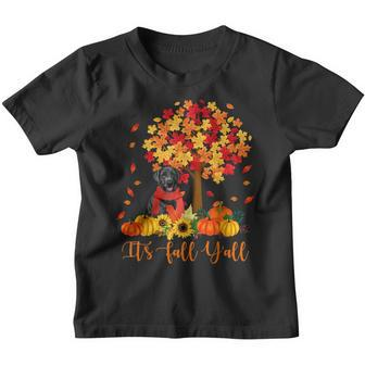 Its Fall Yall Labrador Black Lab Halloween Youth T-shirt - Thegiftio UK