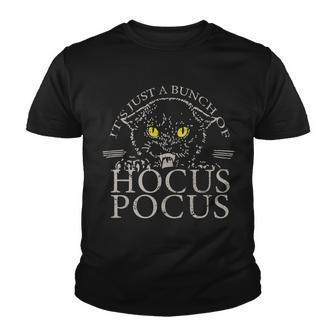 Its Just A Bunch Of Hocus Pocus Cat Tshirt Youth T-shirt - Monsterry
