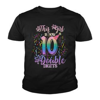 Its My 10Th Birthday | This Girl Is Now 10 Years Old Youth T-shirt - Seseable