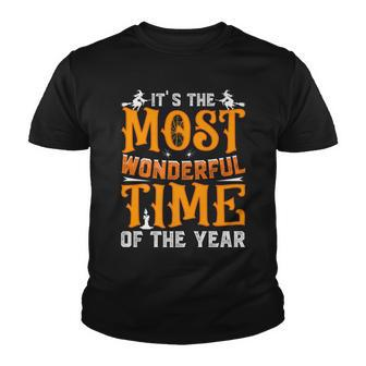 Its The Most Wonderful Time Of The Year Halloween Pumpkin Youth T-shirt - Thegiftio UK
