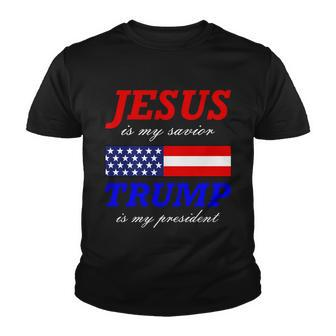 Jesus Savior Trump President Youth T-shirt - Monsterry