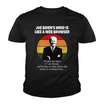 Joe Bidens Mind Is Like A Web Browser Tshirt Youth T-shirt - Monsterry UK