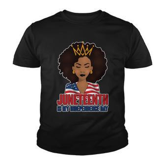 Juneteenth Is My Independence Day African American Usa Flag Tshirt Youth T-shirt - Monsterry AU