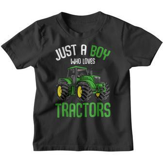 Just A Boy Who Loves Tractors Farm Boys Kids Youth T-shirt - Thegiftio UK