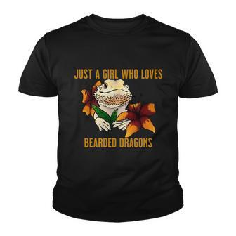 Just A Girl Who Loves Bearded Dragons Youth T-shirt - Monsterry UK