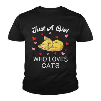Just A Girl Who Loves Cats Youth T-shirt - Thegiftio UK