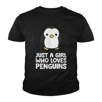 Just A Girl Who Loves Penguins Youth T-shirt - Thegiftio UK