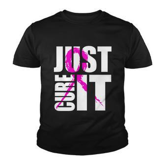 Just Cure It Breast Cancer Awareness Pink Ribbon Youth T-shirt - Monsterry UK