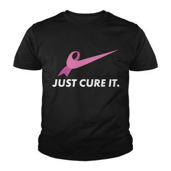 Just Cure It Breast Cancer Awareness Youth T-shirt - Monsterry