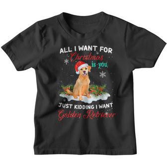 Just Kidding I Want Golden Retriever Funny Xmas Gift Youth T-shirt - Thegiftio UK