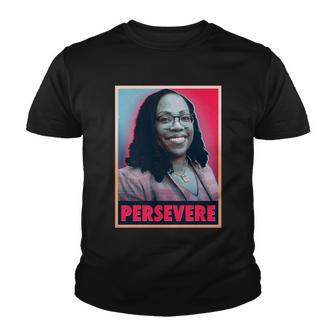 Ketanji Brown Jackson Kbj Persevere Vintage Poster Youth T-shirt - Monsterry AU