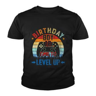 Kids 10Th Birthday Boy Time To Level Up 10 Years Old Boys Gift Youth T-shirt - Monsterry UK