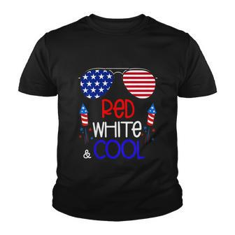 Kids Boys Kids 4Th Of July Red White And Cool Sunglasses Girls Youth T-shirt - Monsterry DE