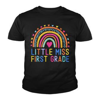 Kids Little Miss First Grade Girls Back To School 1St Grade Youth T-shirt - Seseable