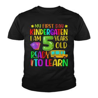Kids My 1St Day Of Kindergarten And Ready To Learn Back To School Youth T-shirt - Seseable