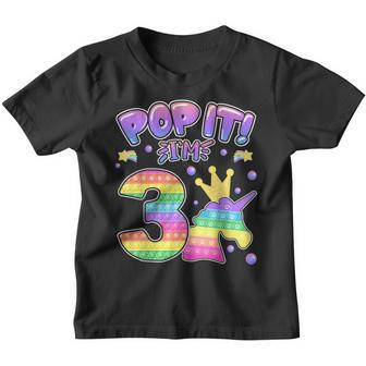 Kids Pop It 3Rd Birthday Girls Boys 3 Years Old Fidget Youth T-shirt - Thegiftio UK