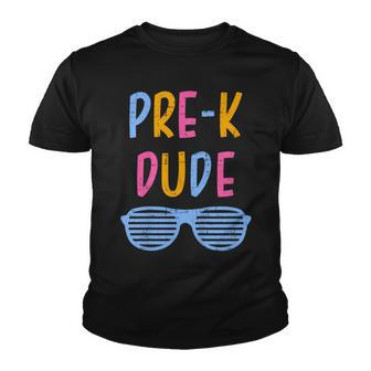 Kids Pre-K Dude Back To School For First Day Of Preschool Kids Youth T-shirt - Seseable