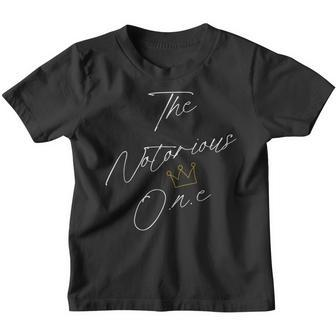Kids The Notorious One First Birthday Hip Hop Outfit Boys Youth T-shirt - Thegiftio UK