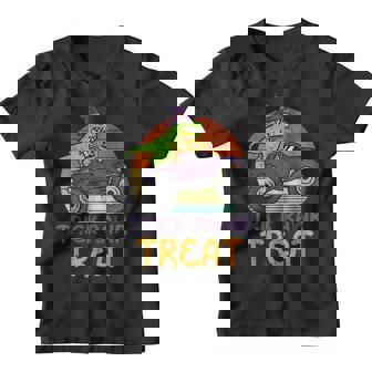 Kids Trick Rawr Treat Dinosaur Monster Truck Halloween Boys Youth T-shirt - Thegiftio