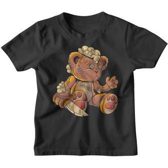 Killer Teddy Bear Lazy Halloween Costume Scary Monster Youth T-shirt - Thegiftio UK