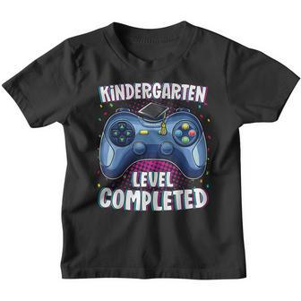 Kindergarten Graduation Level Completed Gamer Graduation Youth T-shirt - Thegiftio UK