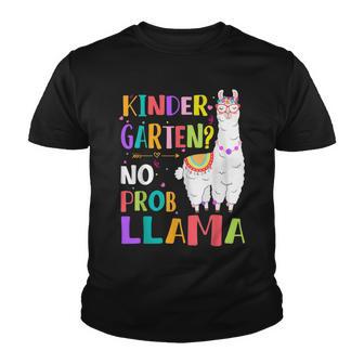 Kindergarten No Prob-Llama Girls Teacher First Day Of School Youth T-shirt - Thegiftio UK