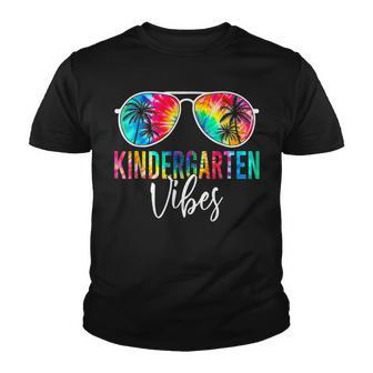 Kindergarten Vibes Tie Dye Teachers Students Back To School Youth T-shirt - Thegiftio UK