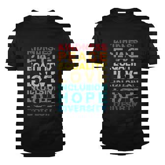 Kindness Love Diversity Vintage For Lgbt Pride Awareness Youth T-shirt - Monsterry