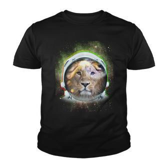 King Of The Universe Lion Space Astronaut Helmet Youth T-shirt - Monsterry CA