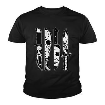 Knives Machete Horror Movies Halloween Tshirt Youth T-shirt - Monsterry AU