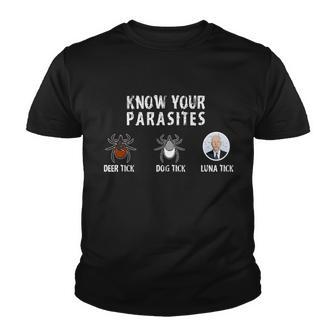 Know Your Parasites Anti Joe Biden Tshirt Youth T-shirt - Monsterry DE