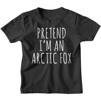Lazy Halloween Costume Pretend Im An Arctic Fox Easy Simple Youth T-shirt - Thegiftio UK