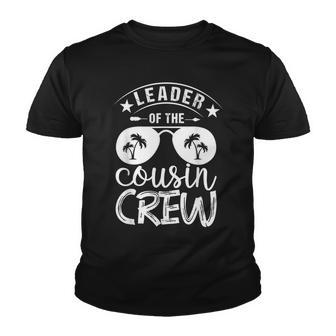 Leader Of The Cousin Crew Family Reunion Matching Trip Camp Youth T-shirt - Thegiftio UK