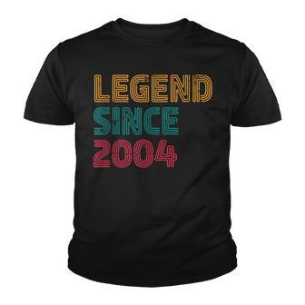 Legend Since 2004 18 Years Old Retro Born 2004 18Th Birthday Youth T-shirt - Thegiftio UK
