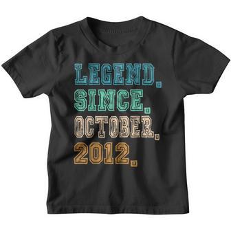 Legend Since October 2012 10 Year Old 10Th Birthday Gifts Youth T-shirt - Thegiftio UK