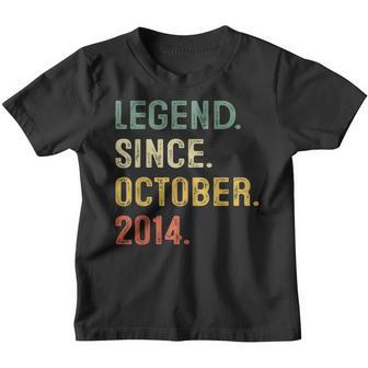 Legend Since October 2014 8Th Birthday Gifts 8 Years Old Boy V3 Youth T-shirt - Thegiftio UK
