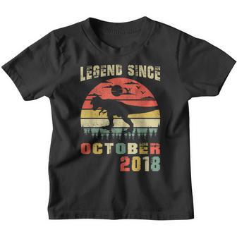 Legend Since October 2018 4Th Birthday Gift 4 Year Old Boy Youth T-shirt - Thegiftio UK