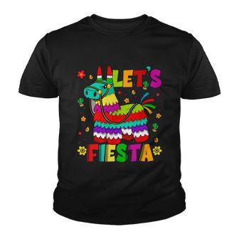 Lets Fiesta Cinco De Mayo Mexican Party Mexico Donkey Pinata Youth T-shirt - Thegiftio UK
