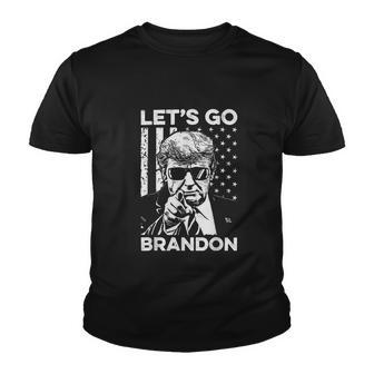 Lets Go Brandon Trump And America Flag V2 Youth T-shirt - Thegiftio UK