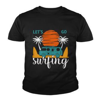 Lets Go Surfing Summer Time Youth T-shirt - Monsterry UK