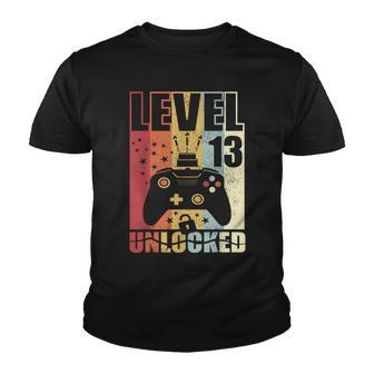Level 13 Unlocked Birthday Level Up 13Th Birthday Gamer 13Th Youth T-shirt - Thegiftio UK