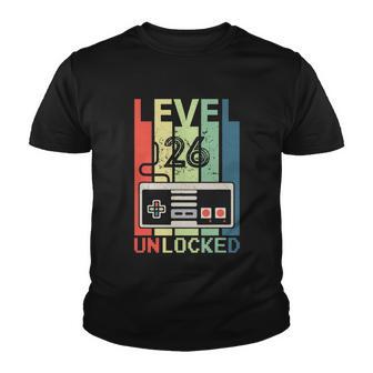 Level 26 Unlocked Shirt Video Gamer 26Th Birthday Gifts V2 Youth T-shirt - Thegiftio UK