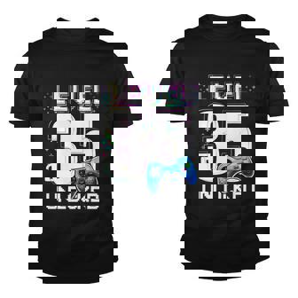 Level 35 Unlocked Video Game 35Th Birthday Boy Gamer Youth T-shirt - Thegiftio