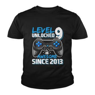 Level 9 Unlocked Awesome 2013 Video Game 9Th Birthday Gift Youth T-shirt - Monsterry CA