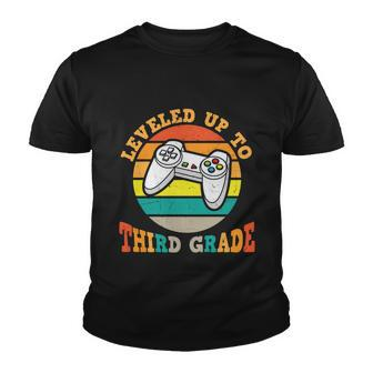 Leveled Up To 3Rd Grade Back To School First Day Of School Youth T-shirt - Monsterry