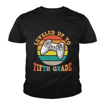 Leveled Up To 5Th Grade Back To School First Day Of School Youth T-shirt - Monsterry