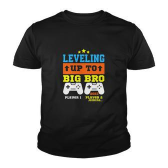 Leveling Up To Big Bro 2023 Pregnancy Announcement Funny Youth T-shirt - Monsterry