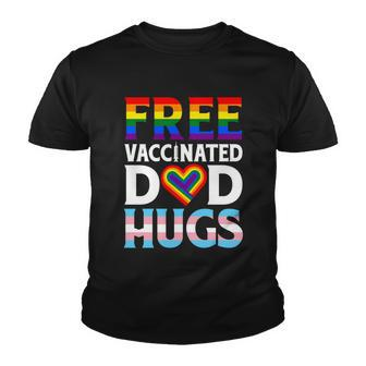 Lgbt Flag Proud Dad Free Dad Hugs Gay Lesbian Pride Rainbow Gift Youth T-shirt - Monsterry DE
