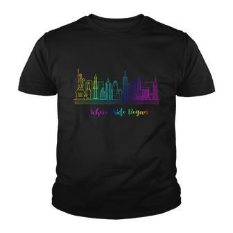 Lgbt Where Pride Began New York Skyline Youth T-shirt - Monsterry AU