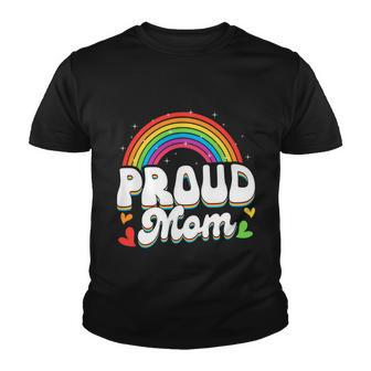 Lgbtq Rainbow Proud Mom Mothers Day Gay Lesbian Lgbt Cool Gift Youth T-shirt - Monsterry